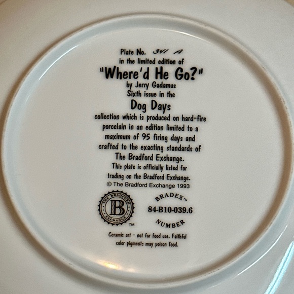 Limited Edition Bradford Exchange Collector Plate - Labrador Retriever Puppies - Picture 6 of 12